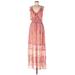 Joie Casual Dress - Maxi: Pink Paisley Dresses - Women's Size Large