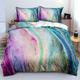 Single Duvet Cover Set Pink Green Single Duvet Cover Set Polyester Breathable,Comforter Four Seasons Bedding With 2 Pillowcases,Easy Care Single Duvet Cover