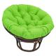 ROUYA Circular Papasan Cushion, Swing Hanging Basket Cushion, Waterproof Hanging Chair Cushion, Hammock Cushion, Garden Sofa (Color : Vert, Size : 60x60cm)