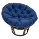 Papasan Chair Cushion, Round Shape Thick Chair Cushion, Comfortable And Soft, Hanging Chair Cushion, Garden Chair Cushion, Hanging Chair Cushion For Wicker Chairs (Color : Navy blue, Size : 40x40cm