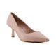 Dune Ladies Women's Anastasia Mid Heel Court Shoes Size UK 5 Blush Flared Heel Court Shoes