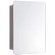 Bathroom Wall Mounted Cabinet, Storage Organizer Square Bathroom Mirror Cabinet Bedroom Stainless Steel Sliding Door Locker Wall-Mounted Drug Storage