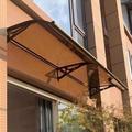 Door Awnings Exterior, Modern Polycarbonate Front Door Canopy, Awning Canopy for Outdoor Patio Windows Balcony Terrace, Front Doors/Windows Overhang Awning for Sun Shutter ( Color : Brown , Size : 80*