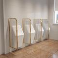 PASPRT Urinal Privacy Screens, Urinal Divider Partition, Urinal Screen Toilet Partition, Toilet Baffle Panel Bathroom Shower Glass Screen (Gold 5pcs)