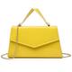 Labair Women's Evening Handbag Patent Leather Purse Wedding Party Bridal Handbag., Yellow, S