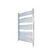NWT Direct Thermostatic Electric Curved Chrome Towel Rail Radiator Bathroom Heater (Pre-Filled) - 500mm (w) x 1000mm - 300w Element