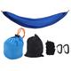 AONYAYBM Camping Hammock, Portable Hammock with Tree Straps, Picnic Mat, Portable Parachute Hammock with Storage Bag and Snap Hook for Camping, Patio, Backyard, Outdoor, Hiking, Travel (Blue)