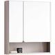 Bathroom Wall Mounted Cabinet, Storage Organizer Bathroom Mirror Cabinet Stainless Steel Vanity Mirror Wall-Mounted Double Door Locker