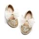 Felix & Flora Flower Girl Dress Shoes for Toddler - Ballet Shoes for Girls School Shoes for Party Wedding, B826 Gold Glitter, 9.5 UK Child