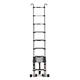 Telescopic Ladder,Ladders,Multifunctional Ladder,Folding Extendable Ladder with Detachable Hook, Aluminum Telescopic Tall Ladder Straight Ladder for Loft/Home/Office, 330Lb Load,4.7M/15.4Ft,4.7 needed