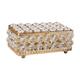 Harilla Jewelry Box Trinket Organizer Box Jewelry Case Ornament Decorative Box Jewelry Storage Box Cosmetic Makeup Box for Birthday, Gold