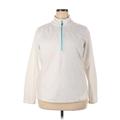 Eddie Bauer Fleece Jacket: Ivory Jackets & Outerwear - Women's Size 2X-Large