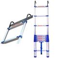 Ladder,Outdoor Ladders,Telescopic Ladder,Telescopic and Climbing Ladder Telescoping Extension Ladder with Hooks, Heavy Duty Aluminum Telescopic Folding Ladder,Outdoor Ladders for Roof Attic Off (2.0