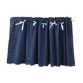 Window curtains Sheer Valance Curtain * Café Net Curtain Valance, Embroidery Lace Short Curtain Rod Pocket Sheer Half Curtain, 1 Piece,Blue,W x H 140x35cm (Color : Blue, Size : W x H140x60cm) ( Color