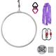 Aerial Lyra Hoop,Aerial Ring Set Fully Strength Tested,Stainless Steel Aerial Yoga Equipment for Dancing Studio Aerial Fitnes(Maximum Load Capacity: 600kg),Diameter-90cm(35-1/2")