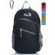Outlander 100% Waterproof Hiking Backpack Lightweight Packable Travel Daypack(Black) 25L