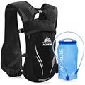 Running Vest Hydration Backpack with 1.5L Water Bladder Adjustable Hydration Vest Running Backpack ,Skin And Lightweight Hydration Vest Backpack for Men Women (Black+1.5L Bladder)