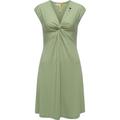 Jerseykleid RAGWEAR "Comfrey Solid" Gr. S (36), Normalgrößen, grün (hellgrün) Damen Kleider Strandkleider stylisches Sommerkleid mit tiefem V-Ausschnitt