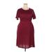 Lularoe Casual Dress - Midi: Burgundy Dresses - Women's Size 2X