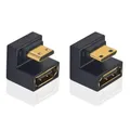 Angolo su/giù 180 gradi 8K @ 60Hz HDMI compatibile femmina a Mini-HD maschio adattatore a forma di U per Monitor portatile fotocamera per Notebook