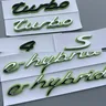 Verde argento nero Turbo S E-hybrid Emblem portellone Logo Badge Decal Fender Ehybird Side Door