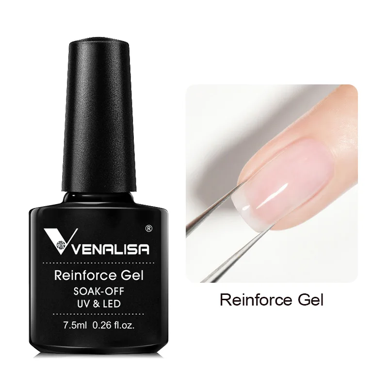 VENALISA Reinforce Thick Base Nagelgelpoliermittel Tempered Nowipe Semi Permanent Gellack 7,5 ml Soak Off UV LED Organic Gel Lack Image