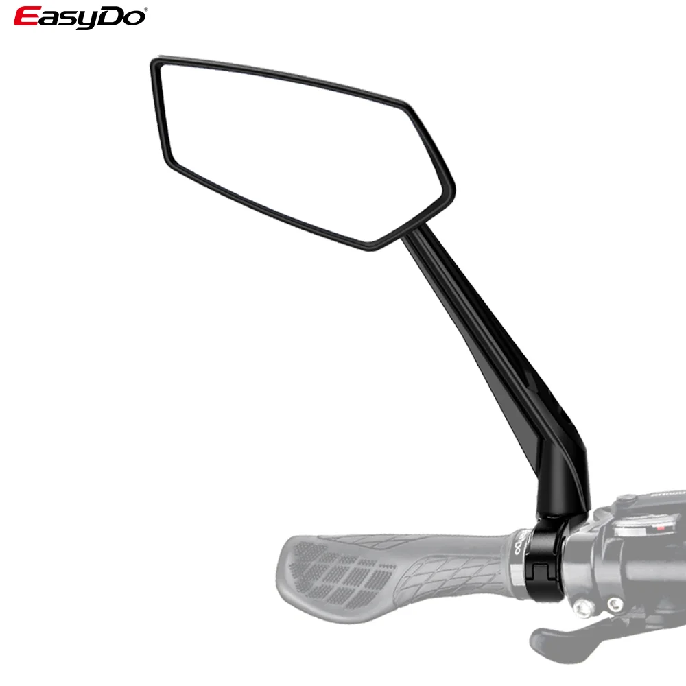 Easydo Fahrrad Rückspiegel MTB Breit Bereich Einstellbar Winkel Reflektor Lenker E Bike Roller Spiegel Zubehör Image