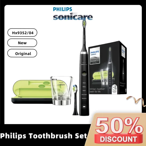 Philips sonicare zahnbürste diamond clean sonic elektrische zahnbürste hx9352/04 schwarze ausgabe