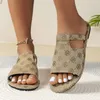 Neue Denim Hausschuhe für Frauen Schuhe flache Sandalen Peep Toe Damen Casual Slides weibliche Strand Hausschuhe flache Schuhe plus Größe 43
