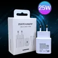 Samsung-Chargeur super rapide Type-C d'origine adaptateur UE 25W Galaxy S23 S22 Plus S21 S20