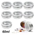 Bocaux en Aluminium 18/60ml avec Fenêtre Transparente Boîte D.lique pour Bougie Thé Nail Art