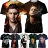 T-shirt imprimé 3D Jensen pour hommes personnalité de la mode vêtements pour hommes ROM