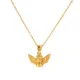 Uworld-Collier pendentif aile d'ange en acier inoxydable pour femme bijoux fantaisie en métal