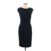 Velvet by Graham & Spencer Cocktail Dress - Sheath: Black Solid Dresses - Women's Size Large