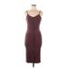 Say What? Casual Dress - Midi: Burgundy Dresses - Women's Size Medium