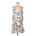 Dress Forum Casual Dress: White Floral Dresses - Women's Size Medium