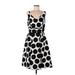 DressBarn Casual Dress - A-Line: Black Polka Dots Dresses - Women's Size 10