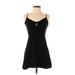 Divided by H&M Casual Dress - Slip dress: Black Solid Dresses - Women's Size 4
