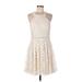 City Triangles Casual Dress - Party: Ivory Dresses - Women's Size 10