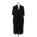 H&M Casual Dress - Shirtdress: Black Solid Dresses - New - Women's Size 2X-Large