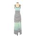 Express Outlet Casual Dress - Maxi: Gray Marled Dresses - Women's Size Small