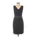 The Limited Casual Dress - Sheath: Black Polka Dots Dresses - Women's Size 2