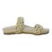Yosi Samra Michelle Braided Sandal In Gold - Gold