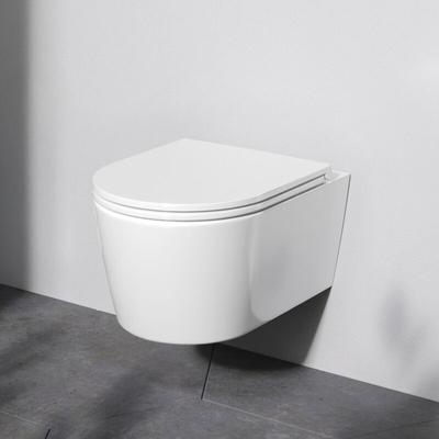 Spülrandloses wc Toilette für Gäste-WC Hänge-WC FlashClean aus Keramik Wand-WC CFA1700SC Func