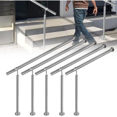 Handlauf Edelstahl 200x90cm Treppengeländer Außen-Innen Eingangsgeländer für Treppen Wand Geländer Image