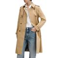 Classic Double Breasted Water Repellent Cotton Trench Coat