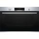 Bosch VBD5780S0 Serie 6 Einbau-Backofen, 60 x 90 cm extra breit, Pyrolyse Selbstreinigung, LCD-Touchdisplay, Versenkknebel, 1-fach ebenunabhängiger Teleskop-Auszug