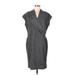 Liz Claiborne Casual Dress - Sheath: Gray Marled Dresses - Women's Size Large