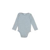 Hanna Andersson Long Sleeve Onesie: Blue Bottoms - Size 3Toddler