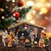 iOPQO Christmas Ornaments Christmas Clearance Manger Hand Collectable Christmas Sculpted Scene Painted For Christmas Indoor Ornament Sets Scene Table Decoration Hangs Christmas Decorations